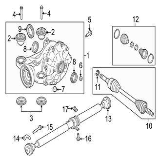 Jaguar OE - Rear Suspension - Axle & Differential (Base / R-Dynamic 2.0L)