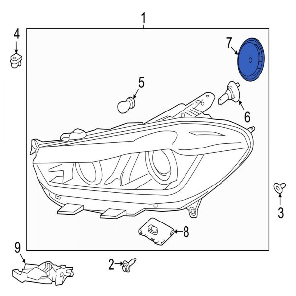 Headlight Bulb Cap