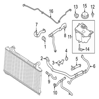 Jaguar OE - Cooling - Hoses & Lines (W/O Auxiliary Radiator), (2.0L Gas)
