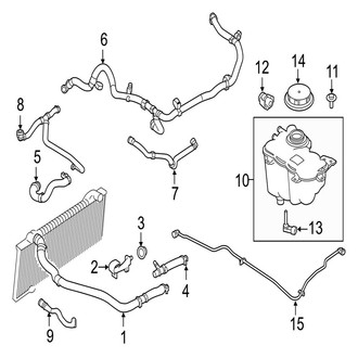 Jaguar OE - Cooling - Hoses & Lines (With Auxiliary Radiator), (2.0L Gas)