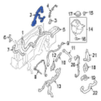 Jaguar OE - Lower Radiator Coolant Hose