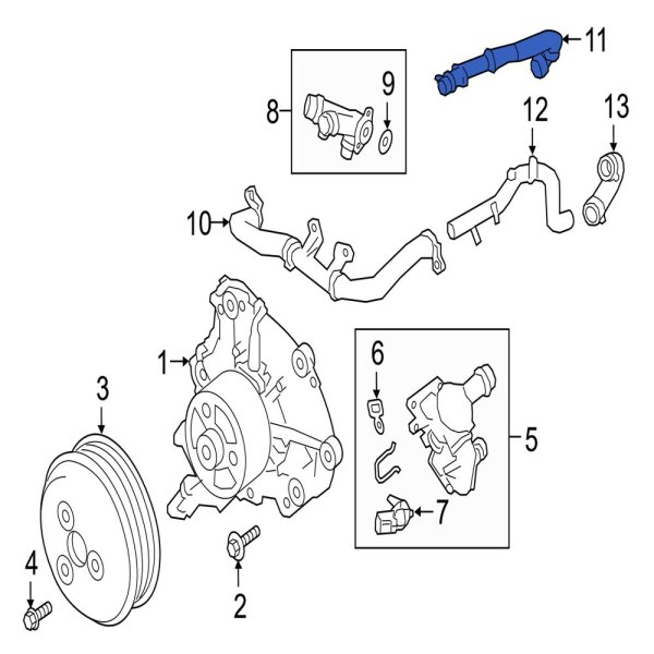 Engine Coolant Bypass Pipe