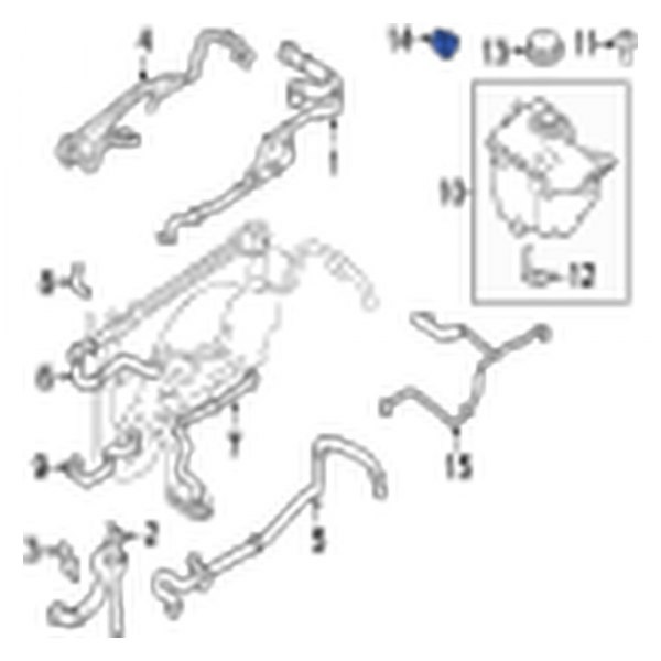 Jaguar OE JDE33172 Engine Coolant Reservoir Drain Plug
