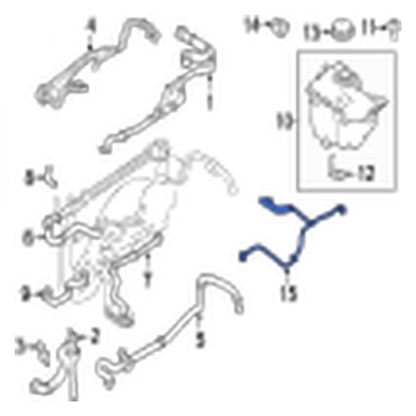 Jaguar OE T2H1438 - Engine Coolant Overflow Hose