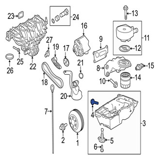 Jaguar OE - Engine Oil Drain Plug