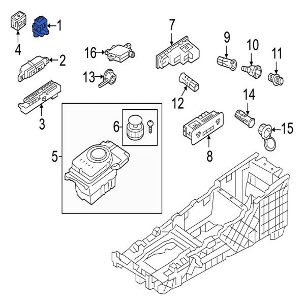 Jaguar OE T2H39311 Electronic Parking Brake Control Switch