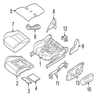 Jaguar OE - Seats & Tracks - Front Seat Components (Seat Cushion)