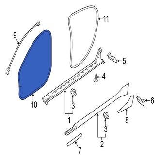 Jaguar OE - Front Inner Door Seal