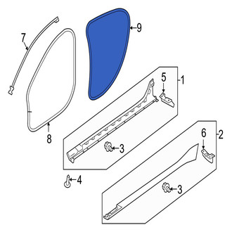 Jaguar OE - Rear Inner Door Seal