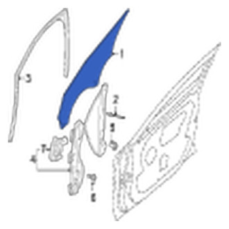 Jaguar OE - Front Left Door Glass