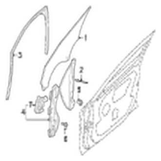 Jaguar OE - Front Door - Glass & Hardware