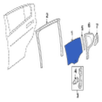 Jaguar OE - Front Left Door Glass