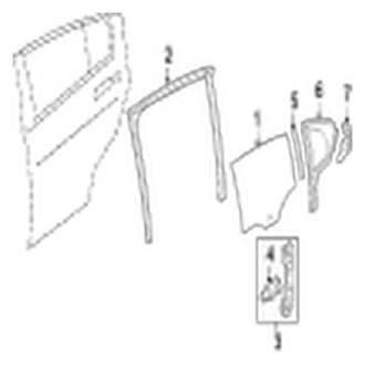 Jaguar OE - Rear Door - Glass & Hardware