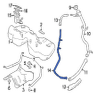 Jaguar OE - Lower Fuel Tank Vent Hose