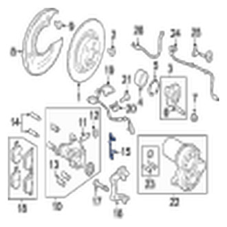 Jaguar OE - Front Disc Brake Anti-Rattle Clip