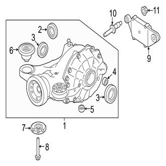 Jaguar OE - Rear Suspension - Axle & Differential (3.0L)