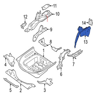 Jaguar OE - Rear Right Inner Wheel Housing Side Panel