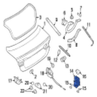 Jaguar OE - Rear Deck Lid Latch