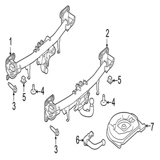 Jaguar OE - Rear Bumper - Trailer Hitch Components