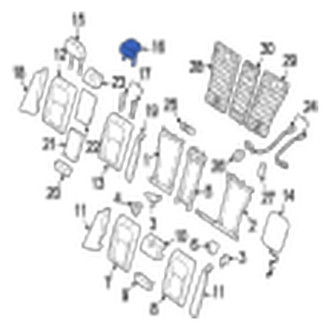 Jaguar OE - Rear Center Headrest