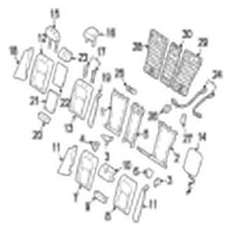 Jaguar OE - Seats & Tracks - Rear Seat Components (Seat Back, Split)
