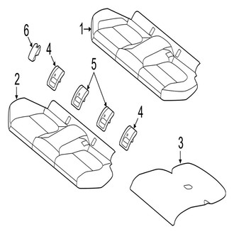 Jaguar OE - Seats & Tracks - Rear Seat Components (Seat Cushion)