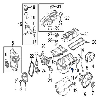 Jaguar OE - Engine Oil Drain Plug