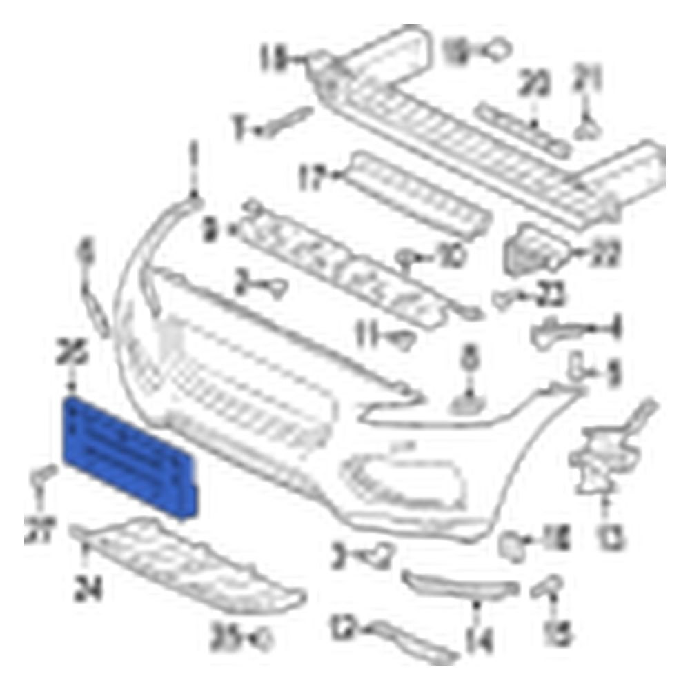 Jaguar OE T4A12425 Front License Plate Bracket