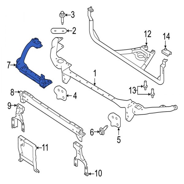 Radiator Support Tie Bar Extension