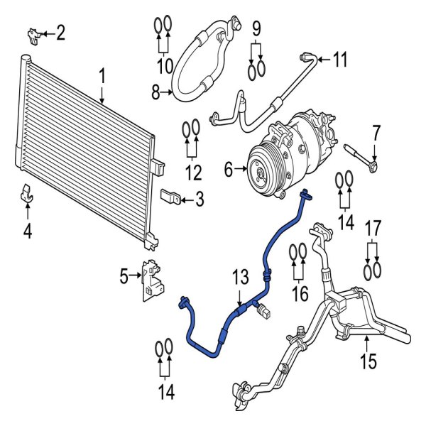 A/C Refrigerant Liquid Hose