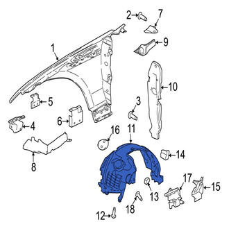 Jaguar OE - Front Left Fender Splash Shield