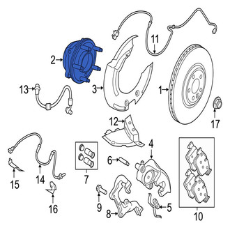 Jaguar OE - Front Wheel Bearing and Hub Assembly