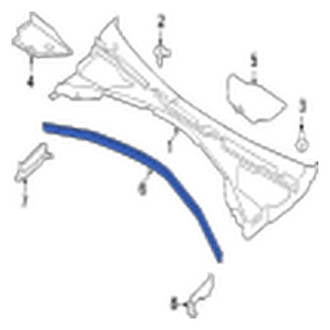 Jaguar OE - Cowl Grille Panel Seal