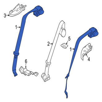 Jaguar OE - Rear Outer Seat Belt Lap and Shoulder Belt