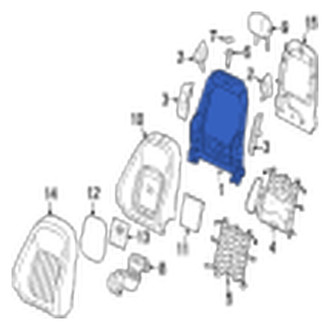 Jaguar OE - Rear Left Outer Seat Back Frame