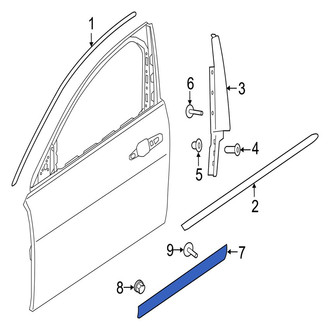 Jaguar OE - Front Right Door Molding