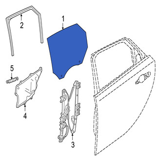 Jaguar OE - Front Right Door Glass