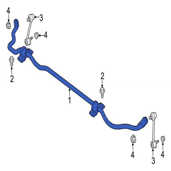 Jaguar OE T4A13472 Front Suspension Stabilizer Bar