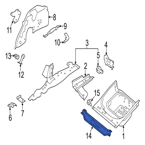 Jaguar OE T4A15370 - Fuel Filler Door Bracket