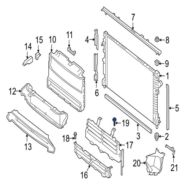 Radiator Shutter Assembly Bolt