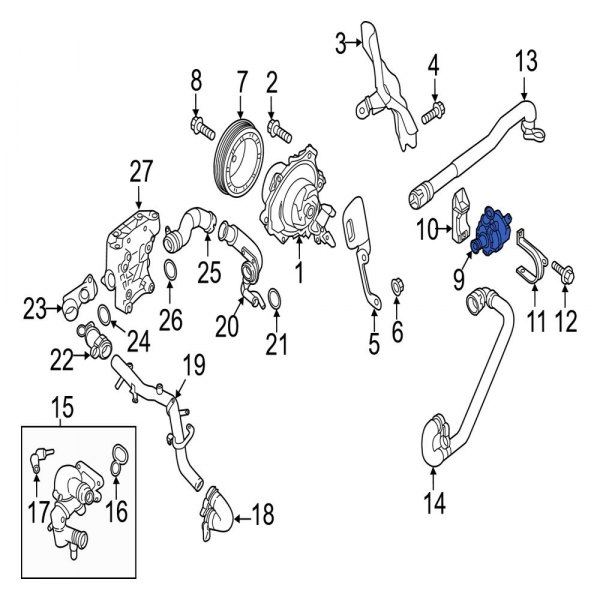 Engine Auxiliary Water Pump