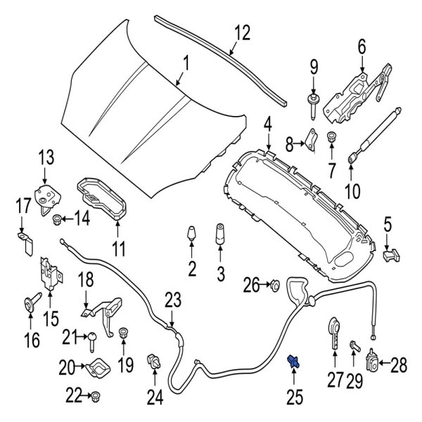 Hood Release Cable Clip