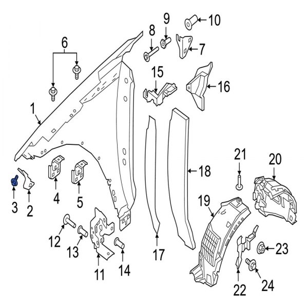 Fender Support Bolt