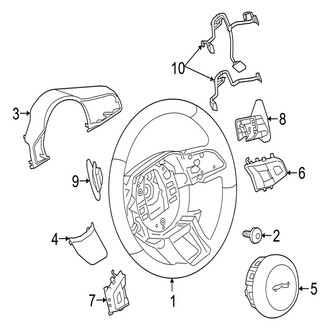 Jaguar OE - Steering Wheel & Trim (With R-Dynamic Wheel), (R-Dynamic HSE / R-Dynamic S / R-Dynamic SE)
