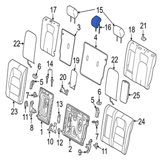 Jaguar OE - Rear Center Headrest