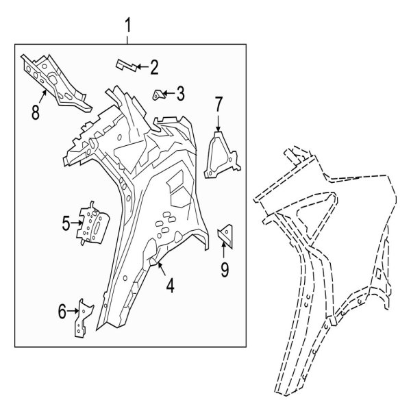 Quarter Panel - Inner Components