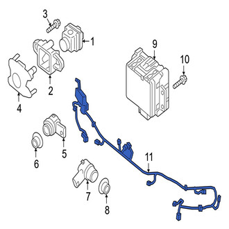 Jaguar OE - Front Parking Aid System Wiring Harness