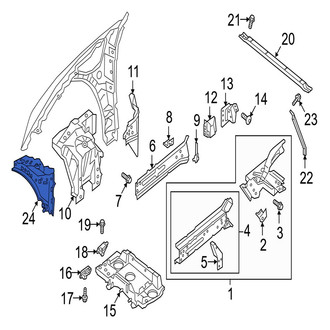 Jaguar OE - Front Left Fender Apron Reinforcement