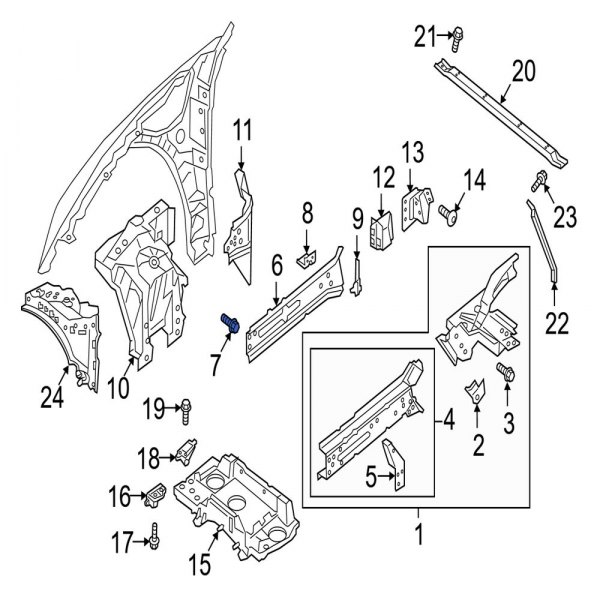 Frame Side Member Reinforcement Rivet