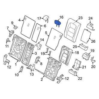 Jaguar OE - Rear Center Headrest